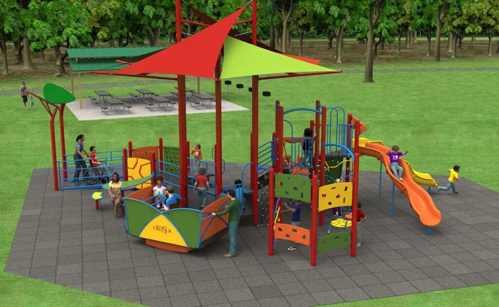 Mockup of an inclusive playground by Burke.